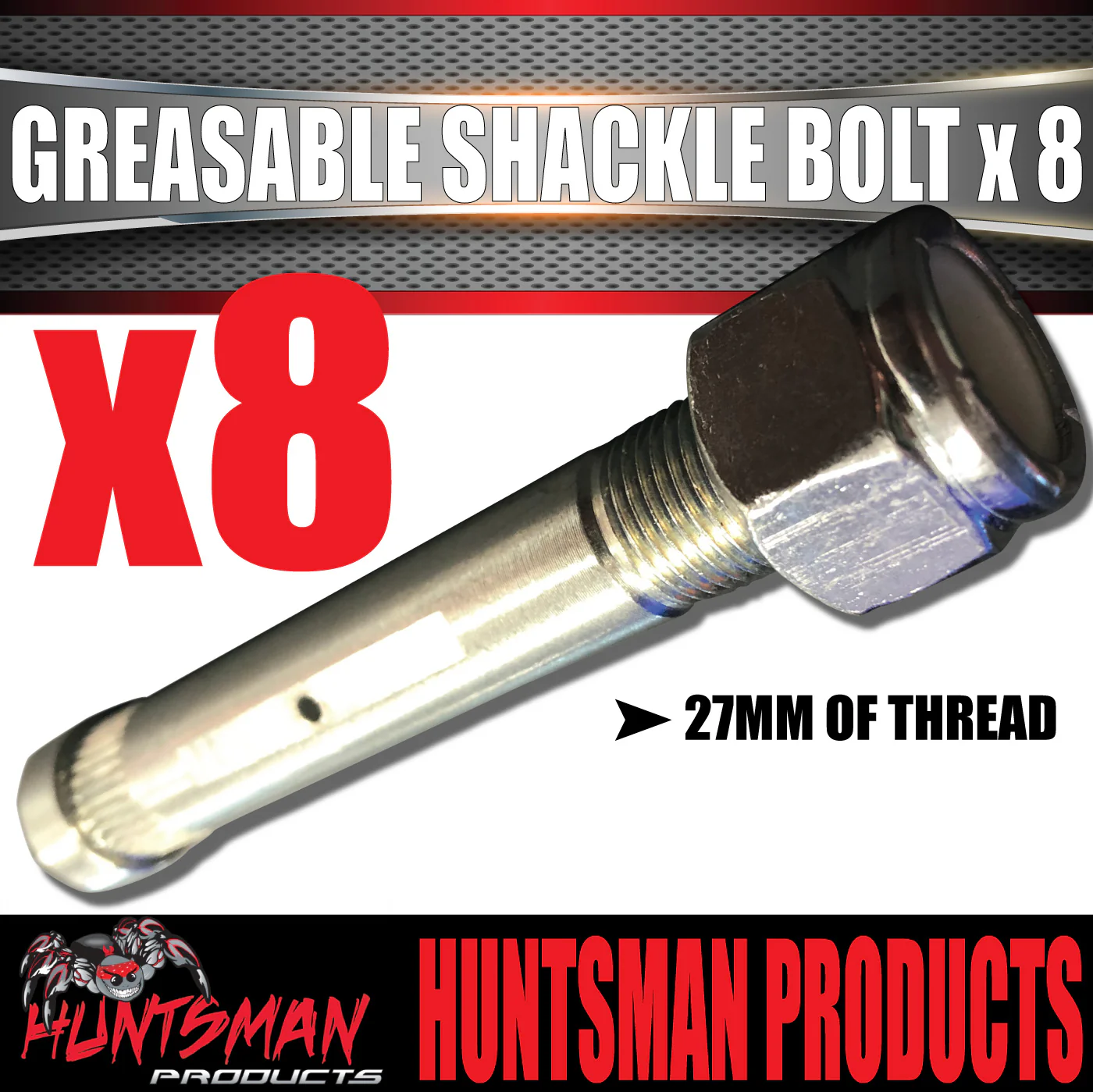 x8 Greasable Trailer Caravan Shackle Spring Bolt & Nut 5/8" X 4" Rocker Roller - Image 3