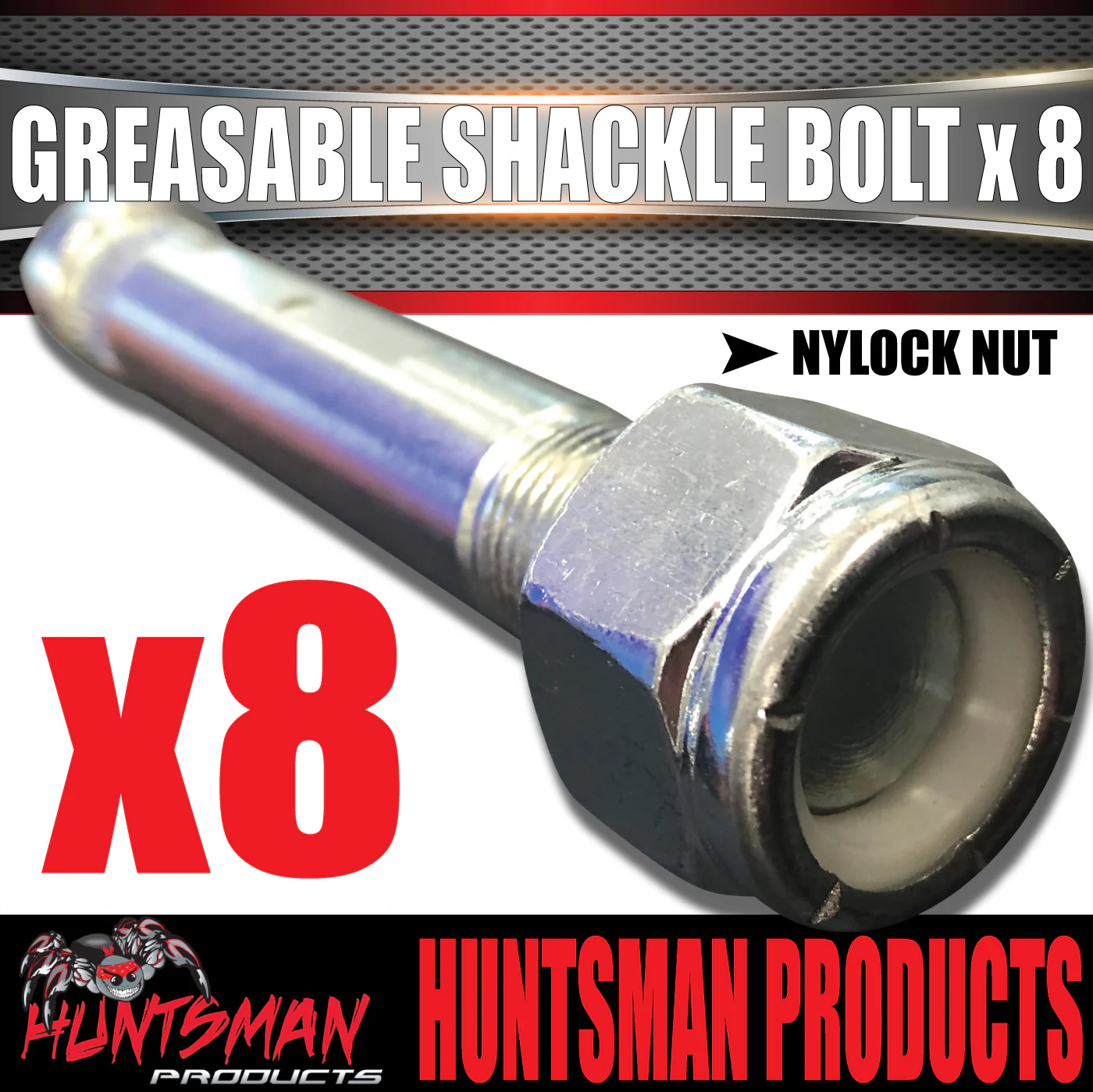 x8 Greasable Trailer Caravan Shackle Spring Bolt & Nut 5/8" X 4" Rocker Roller - Image 4
