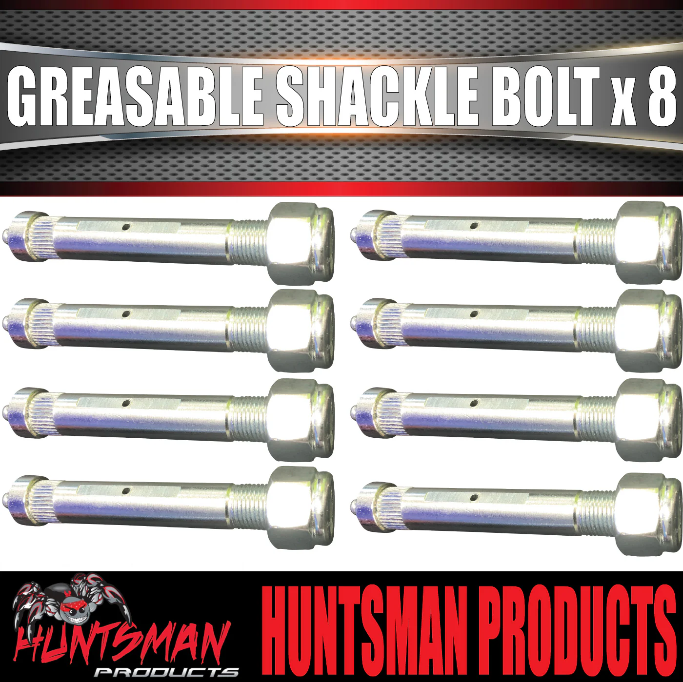 x8 Greasable Trailer Caravan Shackle Spring Bolt & Nut 5/8" X 4" Rocker Roller - Image 5