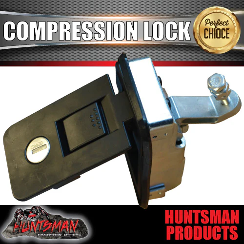 x8 Large Black Compression Locks, Push Latch for Tool Box, Camper Tradesman Trailer - Image 5
